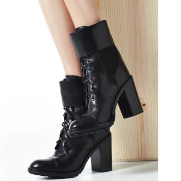 Tory Burch Shoes - Tory Burch Black Broome Combat Boots/Booties